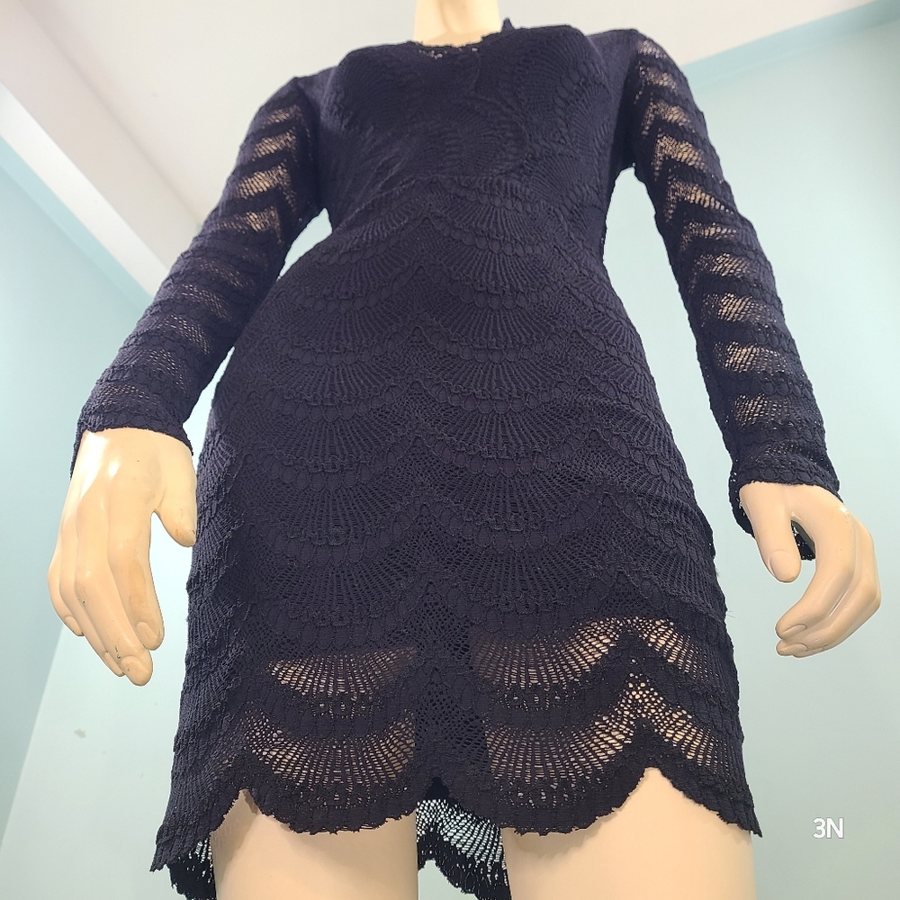 Nightcap Clothing Lace LBD with Long Sleeves, 1